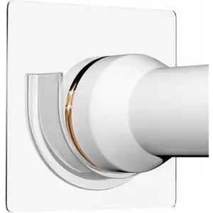 4 Pack Strong Adhesive Shower Curtain Rod Holder for Wall, Waterproof No Drilling Tension Curtain Rod Bracket, Transparent (Rod Not Included)