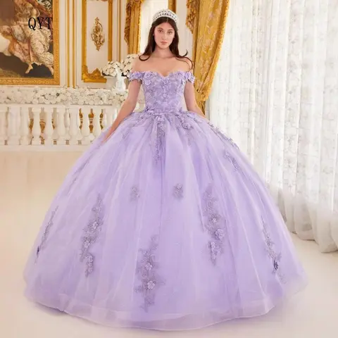 Women's 2025 Elegant Tulle Prom Dresses - Off-Shoulder, Puffy Skirt, Multiple Colors, Junior Sizes, Long Evening Formal Wear for Solo Stage Dance Performances, Gowns for Women
