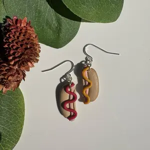 Hotdog - DreamRiverClayCo- Polymer Clay Earrings