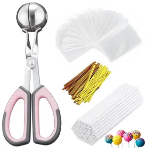 1 Set Cake Pop Kit:100 Cake Pop Sticks,100 Cake Pop Bags,100 Twist Ties,1 Cake Pop Mold Roller,Cake Pop Maker for Cakepops,Lollipop, Candies,Chocolates and Cookies,Hand Tools Kits