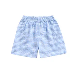 Kids Toddler Boys Girls Gingham/Seersucker Shorts Elastic Waist Plaid Elastic Waist Shorts Pants Bottoms 9M-4T