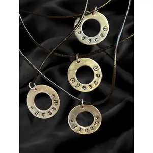 Hand-Stamped Washer Necklace