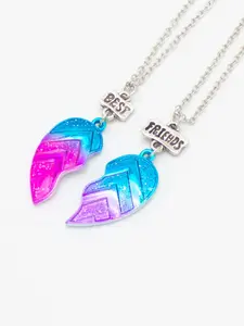 Best Friends Children Necklace Set, Heart-Shaped Good Friend Necklaces, European and American Style, Cross-Border Jewelry