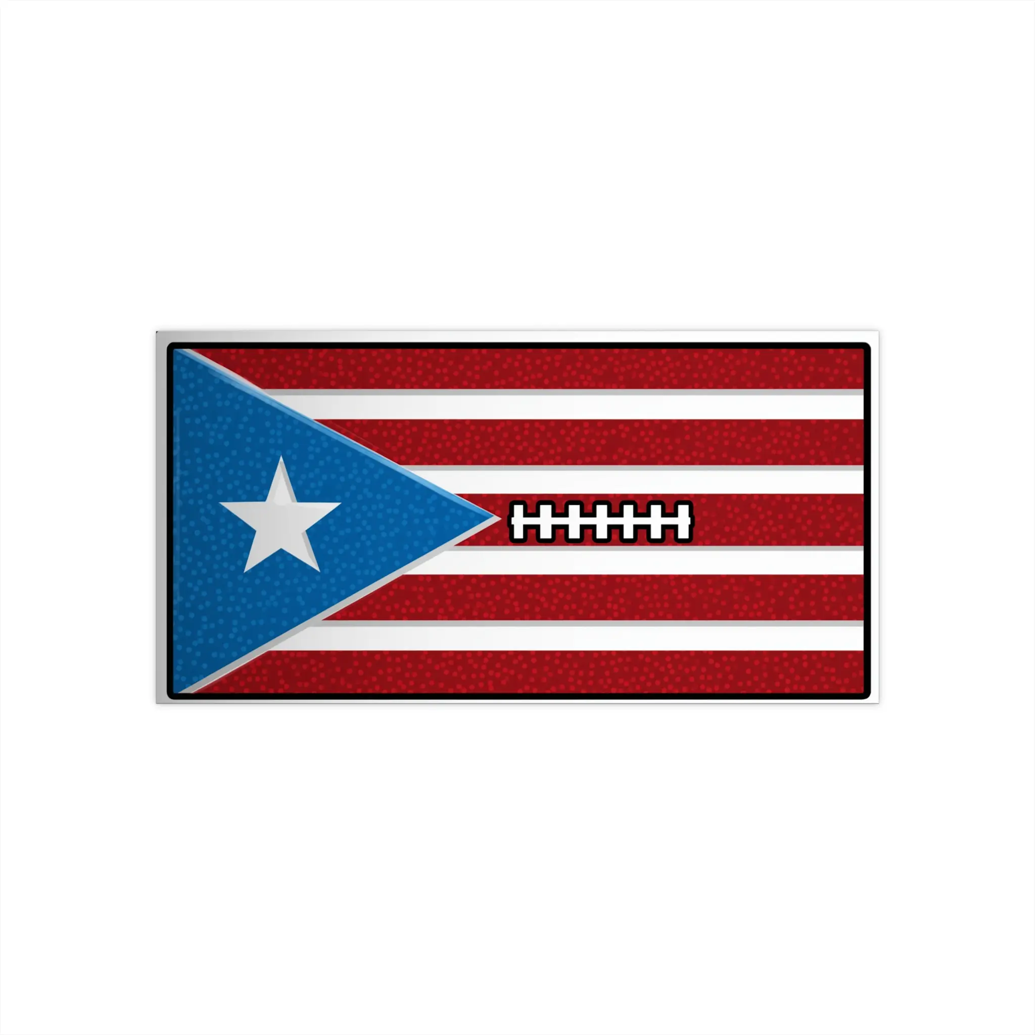 Puerto Rico Football Flag Bumper Sticker | Boricua Car Decal | PR Flag Sticker for Trucks, Coolers,