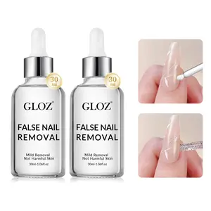 2Pcs 30ML GLOZ Hema-Free Nail Glue Remover, Fast Easy Debonder, Gentle Glue Off for Press On Nails, Nail Tips & Semi-Cured Nail Stickers, DIY Salon Manicure Supplies