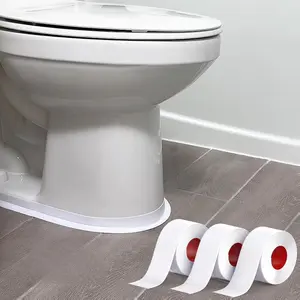 Waterproof Adhesive Caulk Tape Sealant Strips, 3-Roll Pack White Self-Adhesive Caulk Strips with Sealing Tool for Bathroom, Shower (1.5in x 10.5Ft)