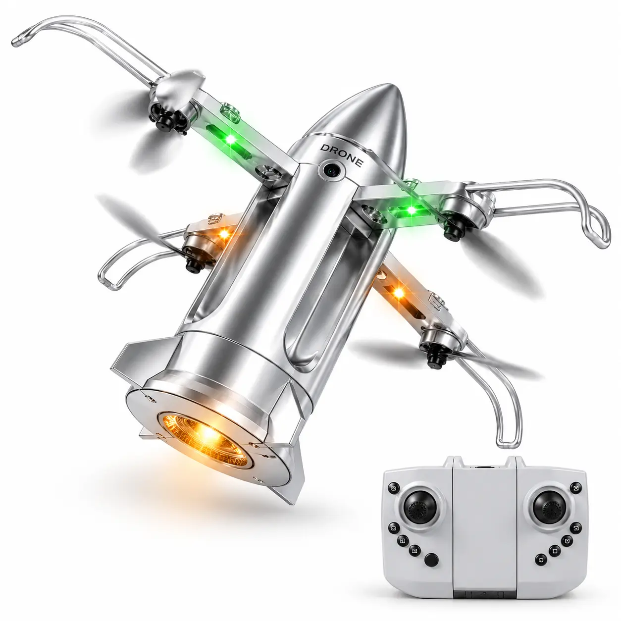 RC Dragon StarShip Flying Rocket Toy - Remote Controller Aeroplanes Drone-Style Aircraft with LED Lights, Spray Mist Effect, Easy Indoor Outdoor Play for 3-4 Years Everyday Entertainment