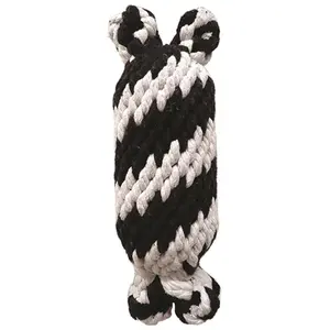 Schoochie Pet  Large Super Braided Rope Man with Squeaker Dog Toy- 9 in.