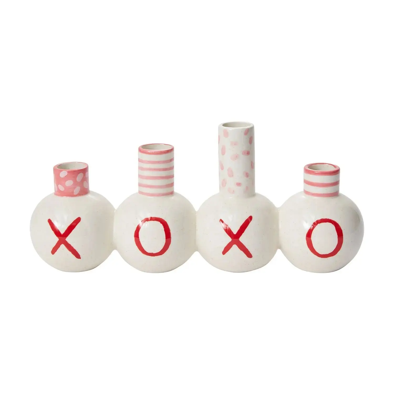 Ceramic XOXO Valentine Love Note Bud Vase, Decorative Vase, Home Decor Accessory for Home Supplies