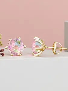 S925 sterling silver pink earrings for women, Stud Earring Jewelry, Studs, featuring a niche design, exquisite and compact style, perfect as a birthday gift for mom, or as a Valentine's Day present for your girlfriend or bestie