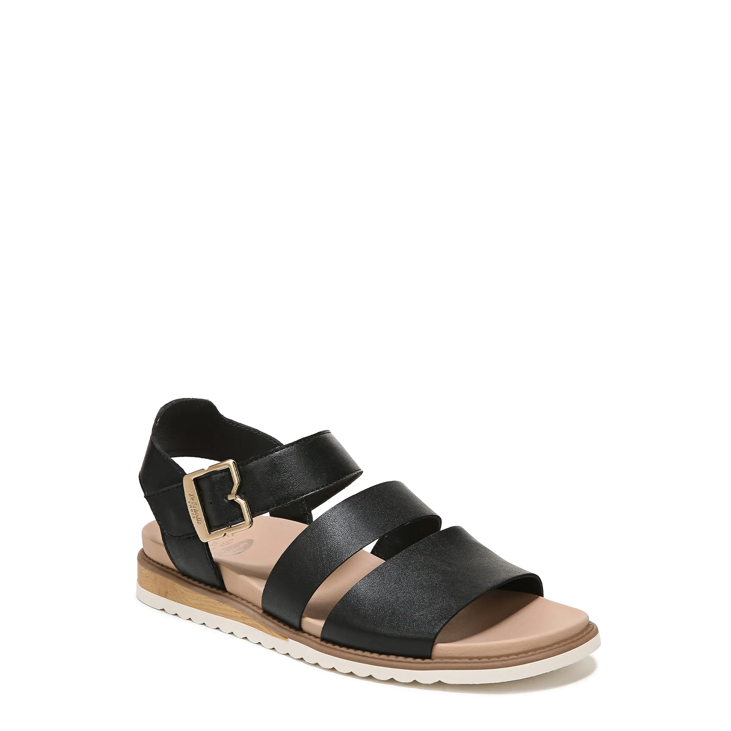 Dr. Scholl's Women's Island Glow Ankle Strap Sandal, Faux Leather, Arch Support
