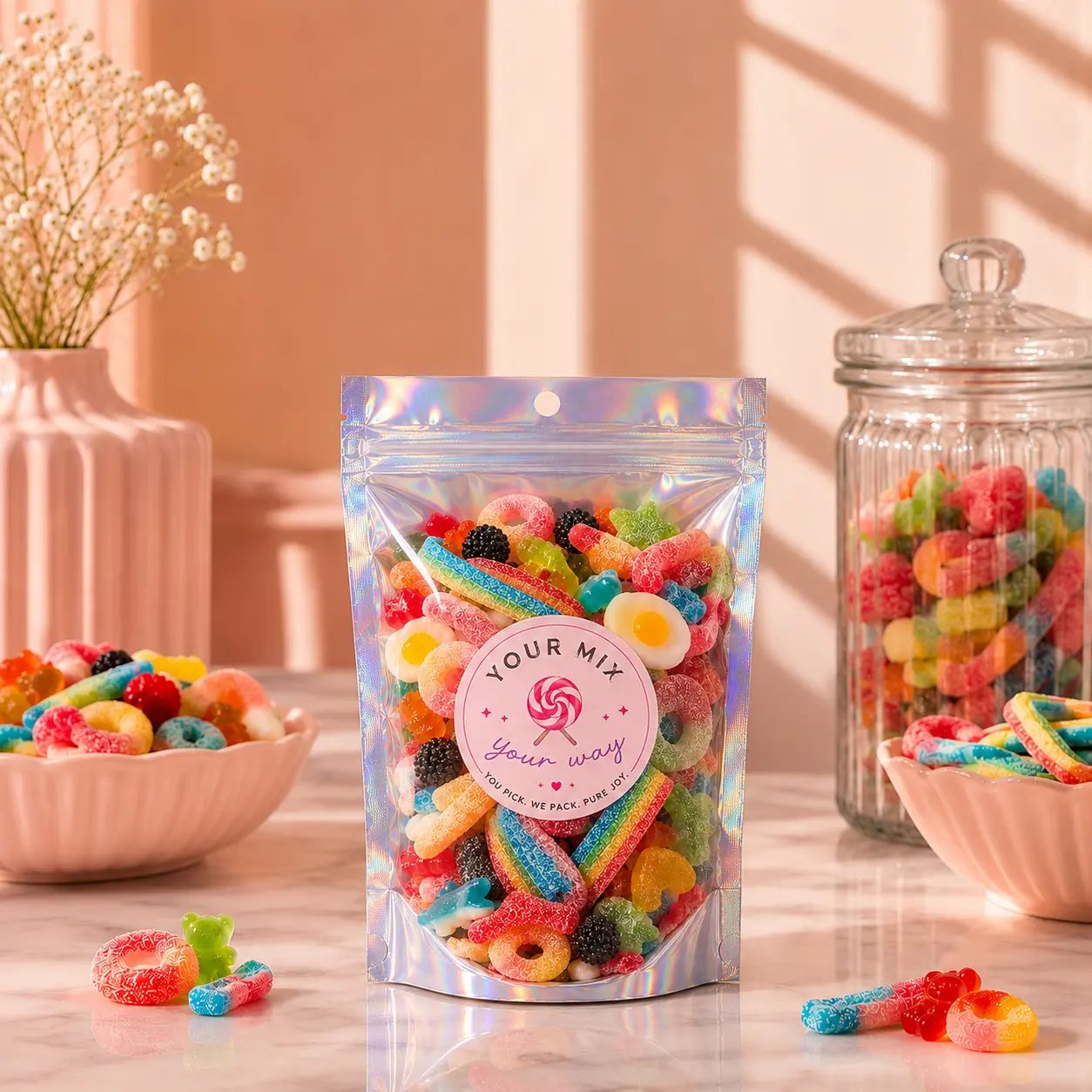 1/2IB Pick n Mix Candy Bag - Sweet & Sour Candy (Choose 3)
