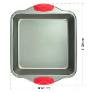 Boxiki Kitchen Carbon Steel Cake Pans for Baking Bread, Professional Silicone Non-Stick Baking Cake Pans