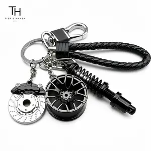 Tier's Haven Fashion Personalized Car Keychain Holder, Key Ring Set, Unique Gift for Men, Boys, Boyfriend, Door Key Organizer