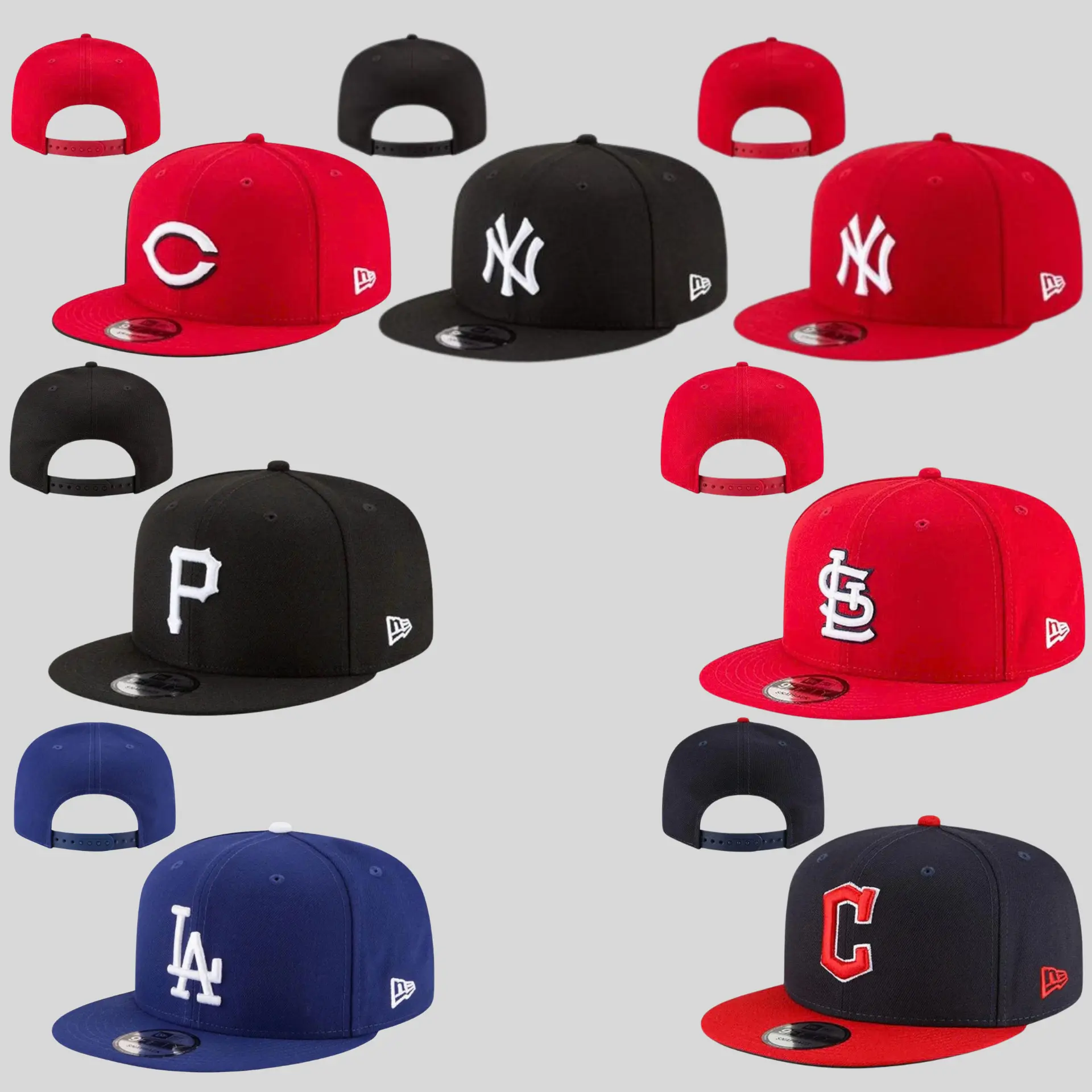 New Era MLB Team Collection Baseball Cap – LA Dodgers, NY Yankees, White Sox, Cardinals, Nationals, Pirates, Braves, Guardians, Adjustable Flat Brim Snapback Hat, Classic Sportswear Style, Casual Outdoor Adventures, USA 2026 Edition