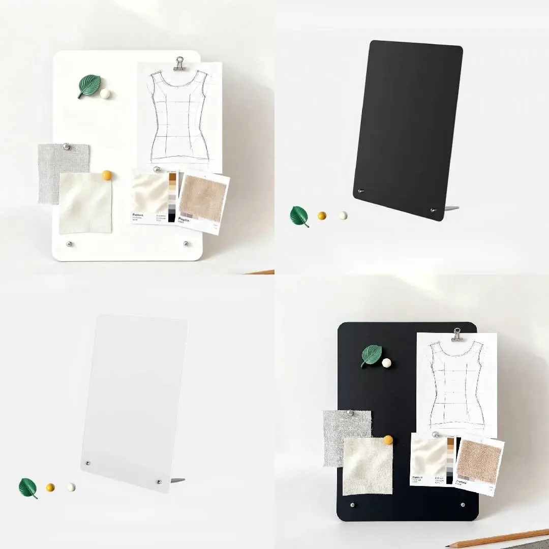 Thick Vertical Metal Carbon Steel Magnetic Board Set, 1.2mm Thick Noticeboard + 3 Strong Magnets, Waterproof / Display Boards