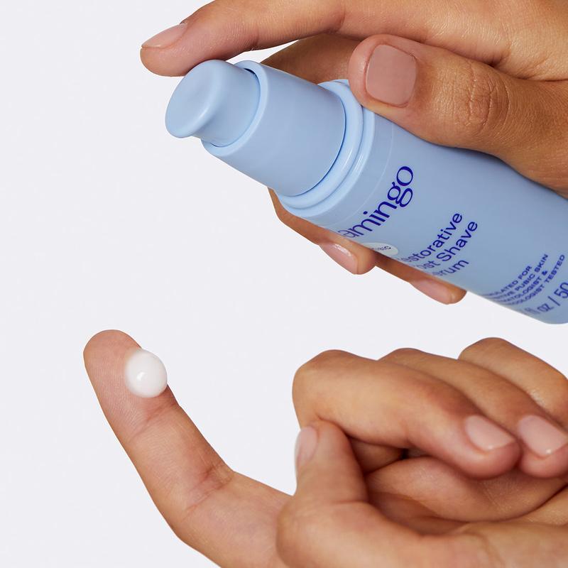 Flamingo Pubic Restorative Post Shave Serum with Oat Extract, Ceramides, and Apple Extract | Soothing, Calming Sensitive Skin | Gentle Aftershave