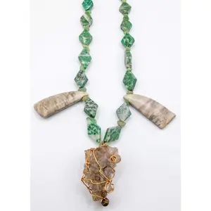 Large Smoky Crystal Statement Necklace