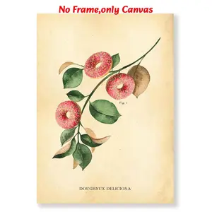 1 pc, wall art, Vintage Wall Art, animal posters, donut wall art, botanical prints, Canvas Prints, donut art prints, gallery wall, humorous art, living room decor, dining room decor, kitchen decor, unframed