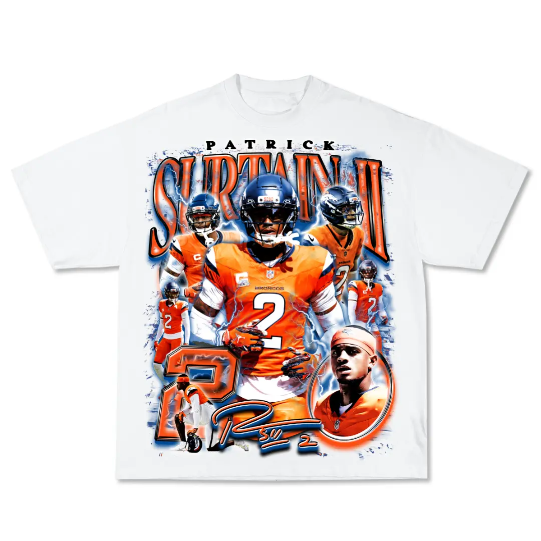 Patrick Surtain Graphic Tee, Y2K Rap Streetwear T-Shirt, Unisex Crew Neck, Vintage Hip-Hop Graphic, Sports Style, Casual Cotton Fit