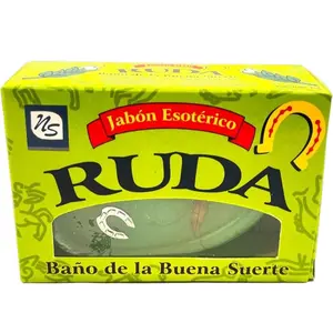 Ruda - Nuestra Salud Rue Herb Soap Bar - Gentle Moisturizing Action for Hand Face and Body - 100% Natural Organic Soap for Healthy Skin