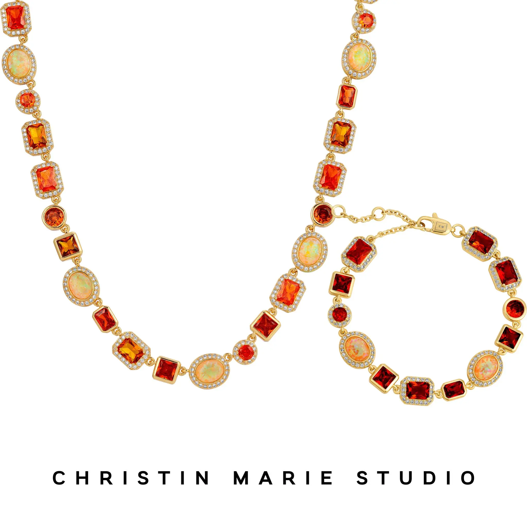 Sunset (Orange) Solstice Bundle (1 Necklace & 1 Bracelet)