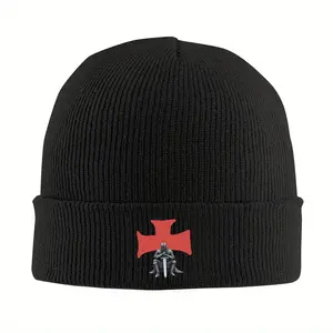 1 Piece Knight Crusader Fashion Sports Windproof Knitted Hat Warm Ski Cold Hat for Men and Women