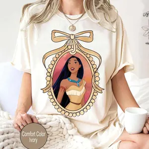 Vintage Princess #Pocahontas Shirt Princess #Pocahontas Shirt #Pocahontas Princess Coquette Bow Shirt Princess Shirt Magic Kingdom Trip, Full Colors, Full Size