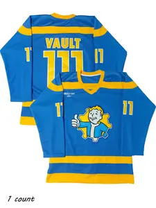FALLOUT VAULT BOY 111 # 33 # 13 # 101 Football Suit Fashion Classic American Football Suit Comfortable and Breathable Suitable for Sports Clubs, Schools, Competitions, Training, Daily Sports Indoor and Outdoor Universal Sweat Absorption and Breathability
