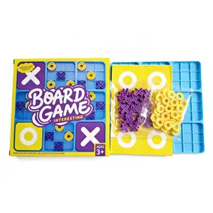 Upgrade Version Tic-Tac-Toe Game, Multi-Play Modes, Logic Training, Perfect for Festive Parties, Suitable for Ages 3+, Complete Set