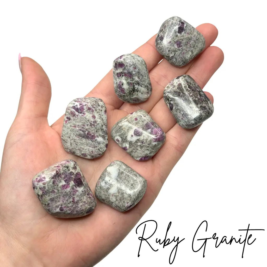 Ruby in Granite, Ruby in Matrix, Ruby in Granite Tumble, Tumbled Ruby in Matrix