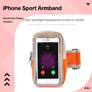Touch-Screen Running Armband for iPhone 17/16/15/14/13/12/11| Sweatproof Sports Wrist Bag| Hands-Free Fitness Phone Holder Smartphone Cellphone Mount