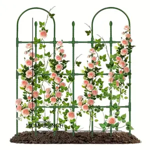 Garden Trellis, 1 Set Climbing Plant Outdoor Trellis, Rust Proof & Sturdy Garden Arch Trellis for Potted Climbing Cucumber, Tomato, Rose, Vegetable