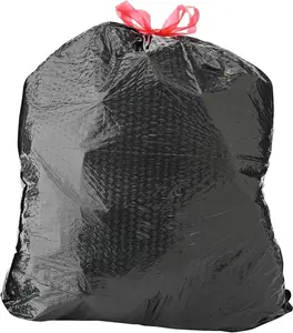 Multipurpose Drawstring Trash Bags 30 Gallon 50 Count Durable Black Garbage Bags for Home & Office Use Durable Material Easy Use