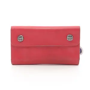 Pre-owned Chrome Hearts Others Small Leather Goods WAVE CROSS BALL Leather Wallet
