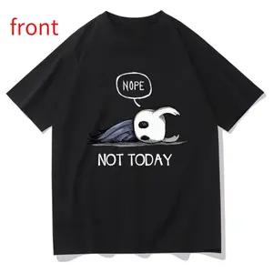 Nope Not Today T Shirts Hollow Knight Men/Women Clothing Harajuku Aesthetic Tops Cotton Tshirt Vintage Unisex Streetwear