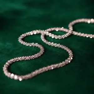 LUMIÈRE™ Braided Chain 💎 - VVS Moissanite - 925 Silver - Liquid Shine Necklace NONE