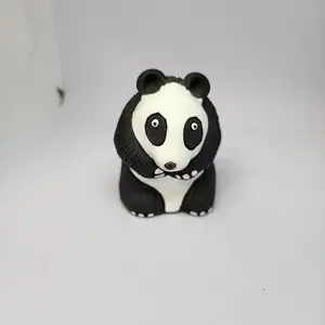 Vtg Casals Peru Terracotta Pottery Figurine Panda Bear  3.5x3x1.75"