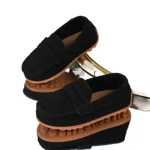 A Pair of Kids' Loafers, Soft Sole-On Comfortable Flat Shoes Girls and Boys, Retro British Style Simple New Flat Shoes, Soft PU Upper Comfortable Non-Chafing,  Kids Footwear, Classic Design, Retro Loafers, Breathable Material, Nonslip Soles