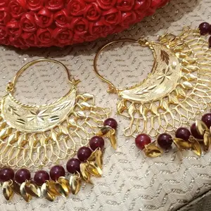Indian Punjabi earrings Female Ethnic Elegant Metal Coating