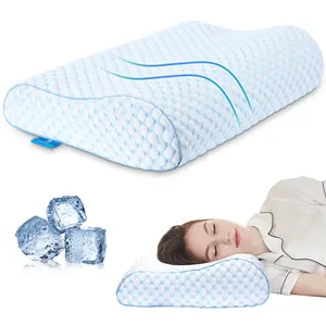 SORMAG Cervical Memory Foam Pillow for Neck Pain Relief, Cool Bed Accessories Contour Pillow for Neck and Shoulder Pain, 1 Pack cervical  spine  pillow