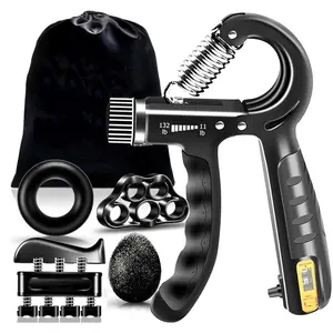 Modean Sweethome Grip Strength Trainer Kit (5 Pack), Forearm Strengthener, Hand Squeezer Adjustable Resistance, Finger Stretcher, Grip Ring, Relief Ball and Finger Exerciser for Men and Women, Injury Recovery