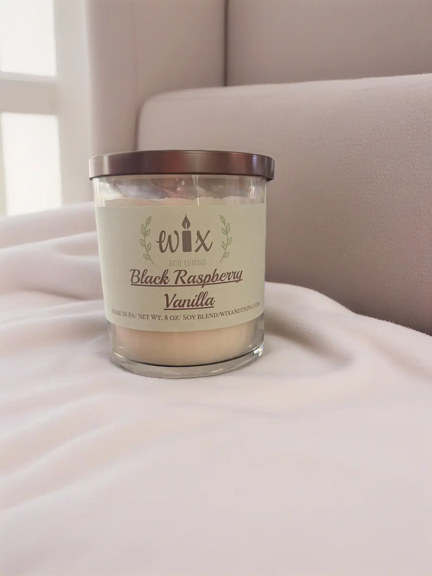 Black Raspberry Vanilla Candle | Sweet Berry + Creamy Vanilla Blend | Cozy Luxury Home Fragrance Candle