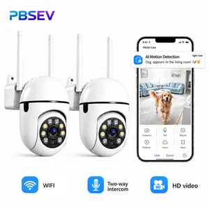 PBSEV Home Security Cameras, 1080P Panoramic View Indoor Camera with Full Color Night Vision, Human Motion Detection, Bluetooth/WiFi Connection, Monitoring System For Baby/Pet/Elder,2-Way Audio,Home Safety,Remote App Control