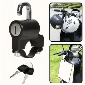 Motorcycle Helmet Lock, Bicycle Helmet Lock, Electric Motorcycle Helmet Lock, Handlebar Clamp for 22-28mm, Scooter Lock Accessories