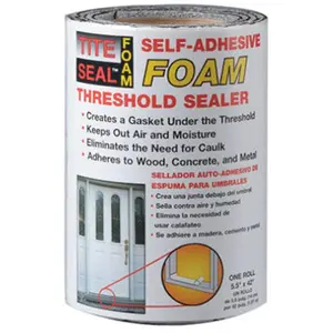 212 MAIN TSFM42 Threshold Sealant, 5.5x3.5 Size Self-Adhesive Roll, 5.5 in. x 3.5 ft. Foam for Threshold Sealing