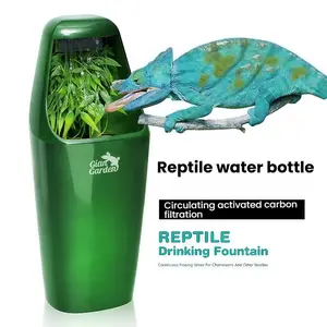 Giangarden Reptile Water Dispenser — Crested Gecko Feeder, Chameleon Humidifier, Fountain & Dripper