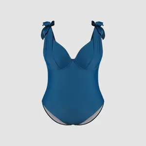 Cider Knotted Underwire One Piece Swimsuit Curve & Plus