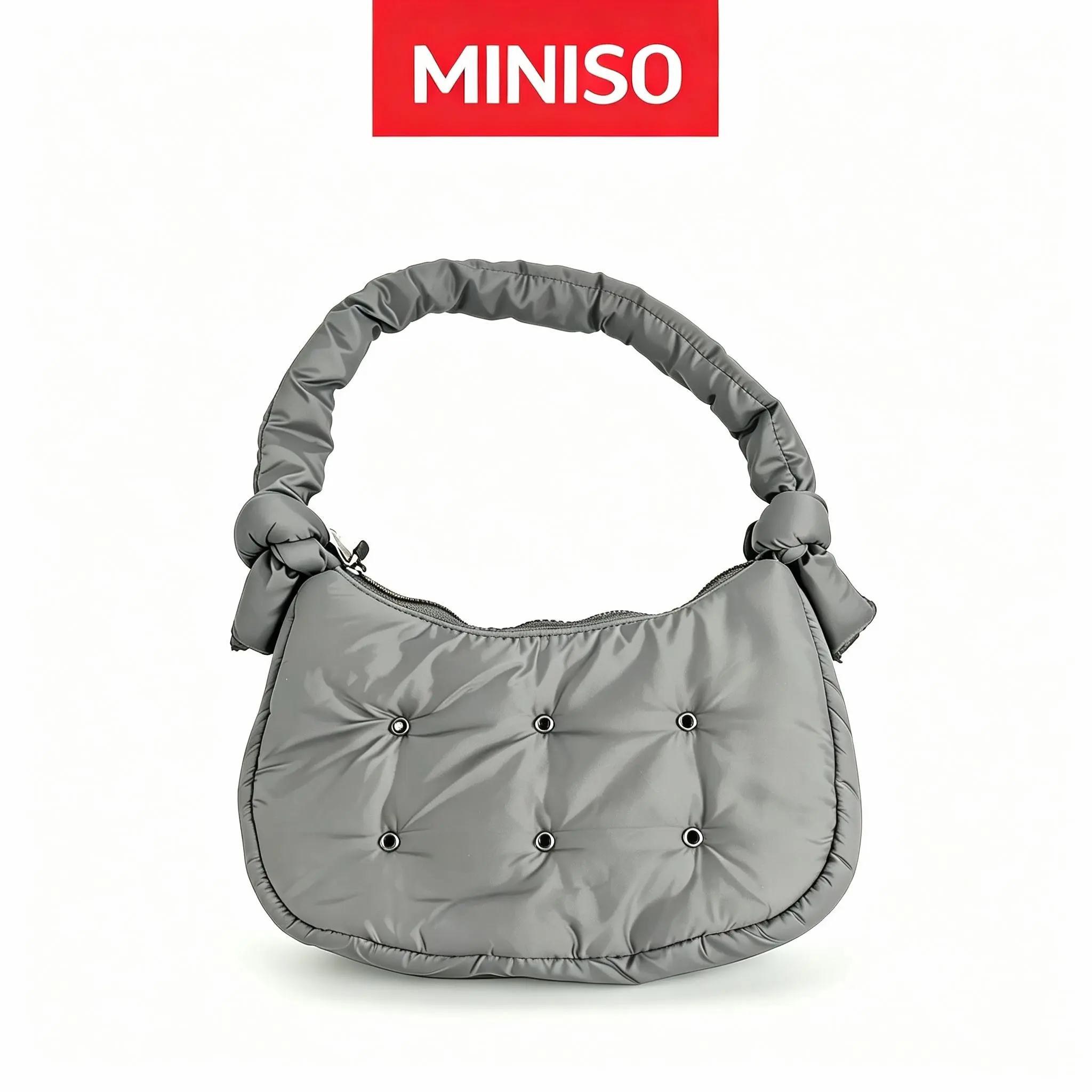 MINISO Trendy Padded Perforated Shoulder Bag | Lightweight Quilted Tote Bag for Travel, Shopping & Everyday Use MINISO Trendy Padded Perforated Shoulder Bag | Lightweight Quilted Tote Bag for Travel, Shopping & Everyday Use #SohoChic