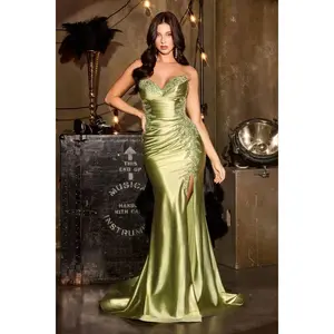 Ladivine CA119  Floral Appliques Fitted Prom Dress